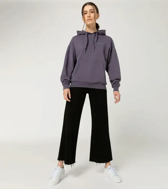 PORSCHE Women's Hoodie Essential Svetr klokanka dámská s kapucí a nápletem tmavší levandulová fialová