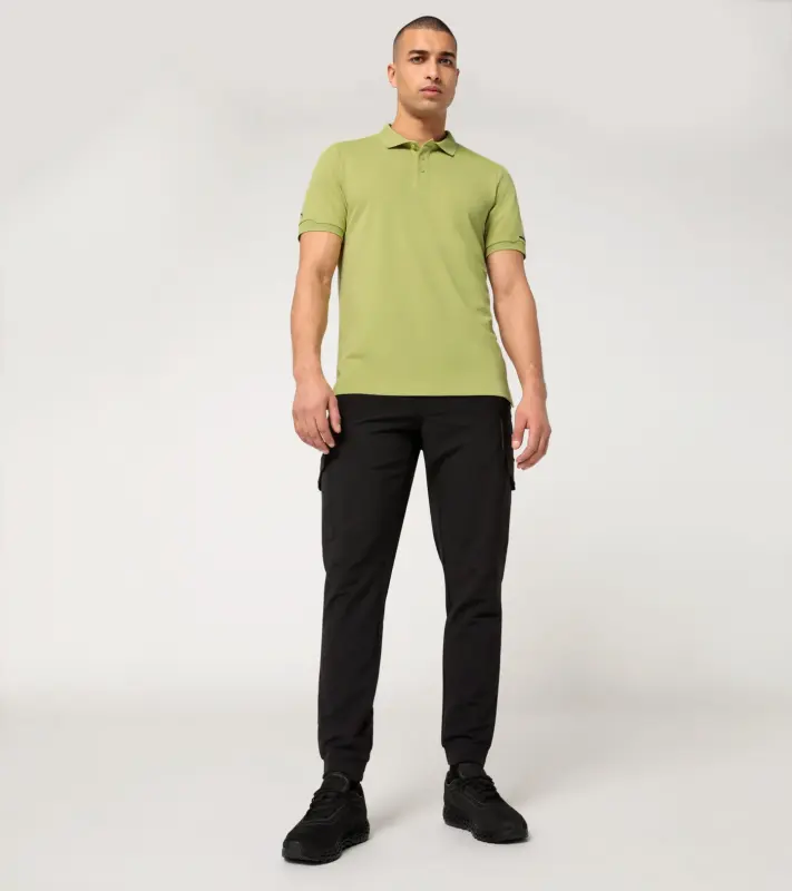PORSCHE DESIGN Men's Polo Shirt Tričko s límečkem a knoflíčky limetkově zelená