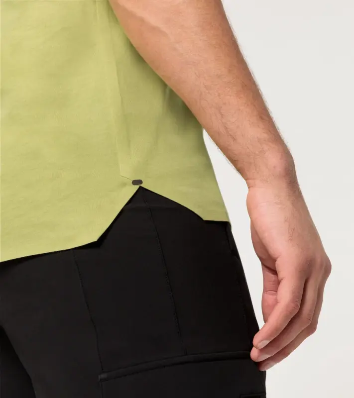 PORSCHE DESIGN Essential T-shirt Tričko sportovní s kulatým výstřihem a logem limetkově zelená