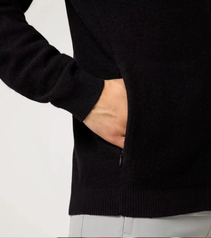 PORSCHE DESIGN Wool Mix Jacket Bunda sportovní s kapucí z merina černá