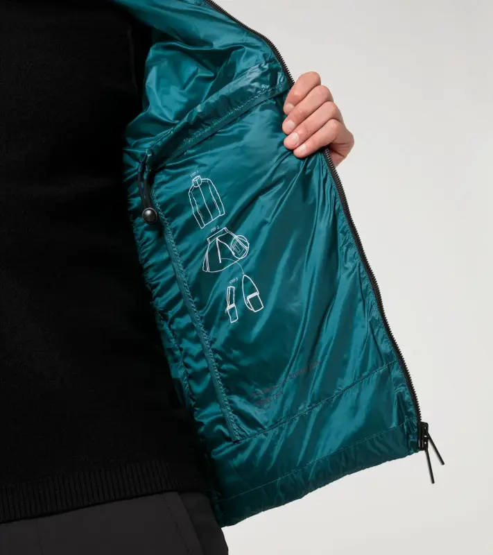 PORSCHE DESIGN Light Packable Jacket Bunda odlehčená sbalitelná prošívaná petrolejová zelená