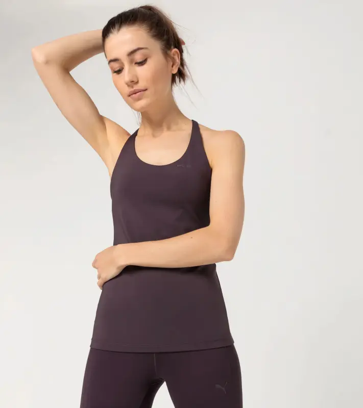 PORSCHE Women's Tank Top Yoga Capsule Collection Tílko dámské volnočasové fitness yoga ostružinová