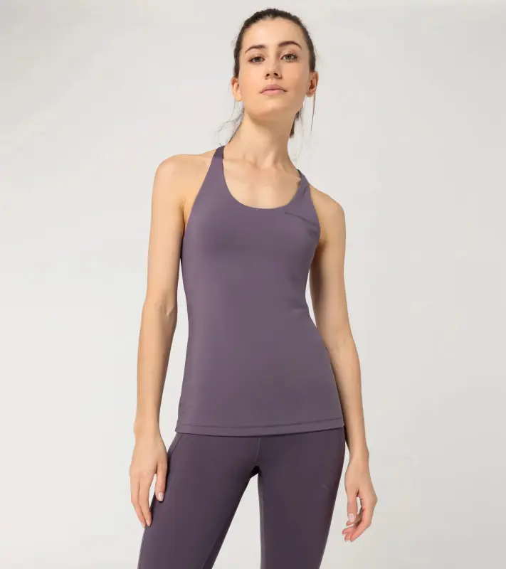 PORSCHE Women's Tank Top Yoga Capsule Collection Tílko dámské volnočasové fitness yoga levandulová provensálská