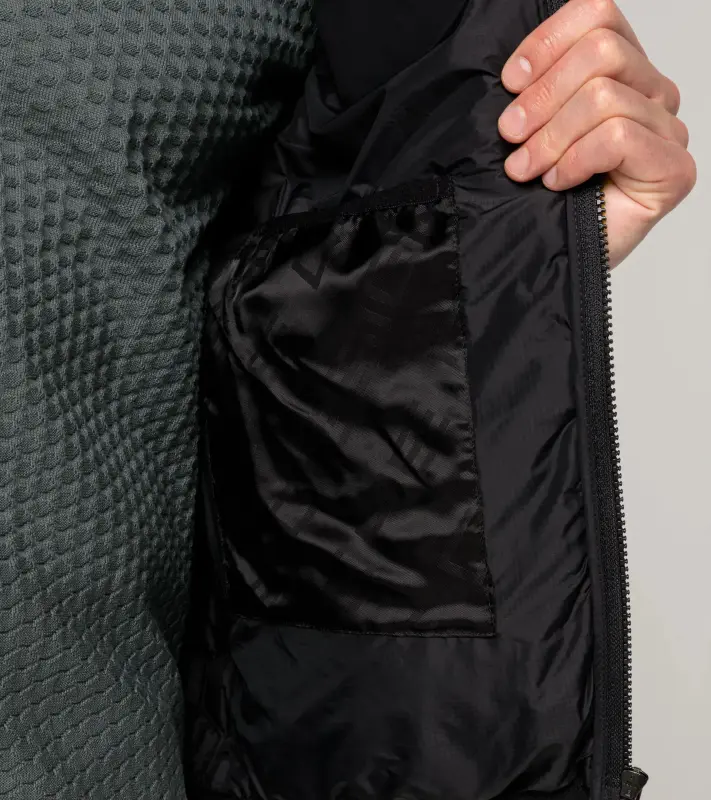 PORSCHE DESIGN Lightweight Vest Vesta prošívaná odlehčená na zip s šestiúhelníkovým vzorem černá