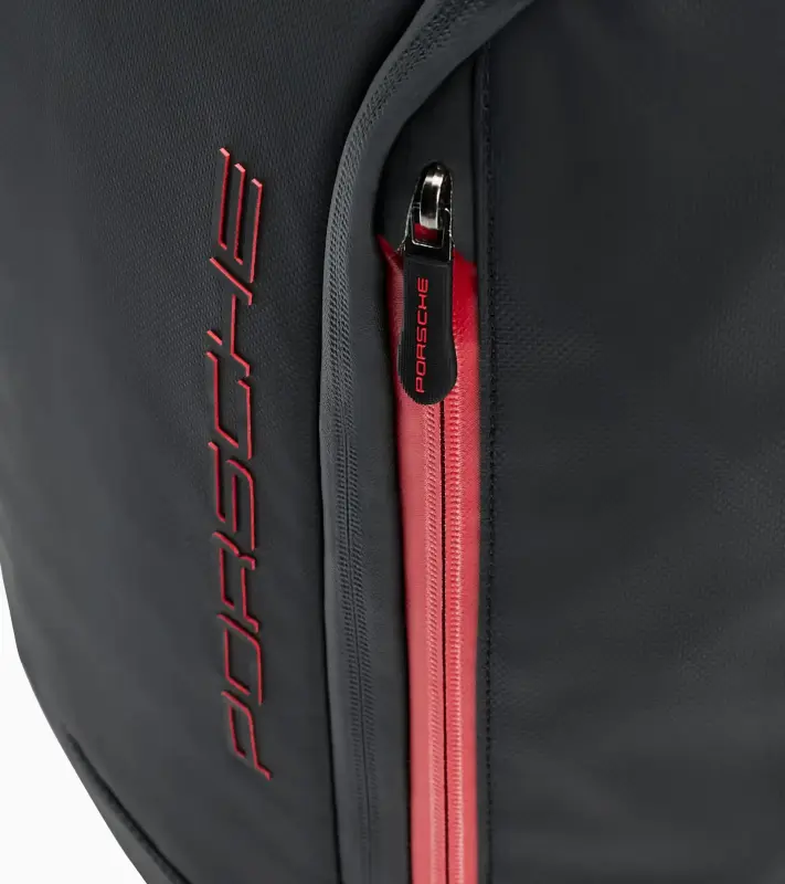 PORSCHE Urban 2 in 1 Travel Bag Taška cestovní volnočasová černá s červenými detaily
