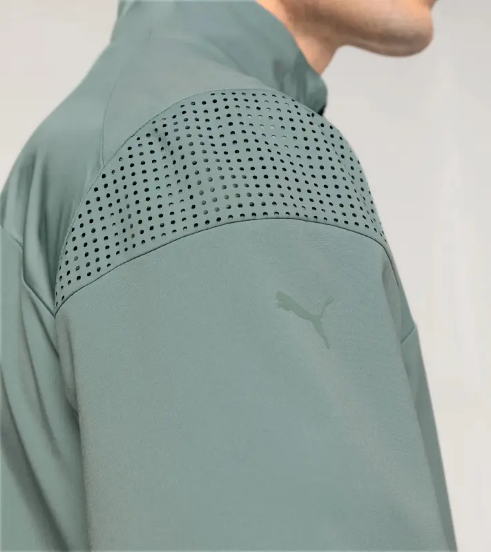 PORSCHE DESIGN Woven tech jacket Bunda tkaná sportovní funkční mořská zelená