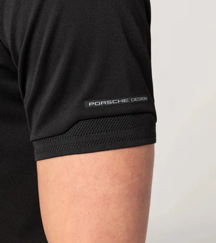 PORSCHE DESIGN Men's Polo Shirt Polokošile tričko s límečkem a knoflíčky černá