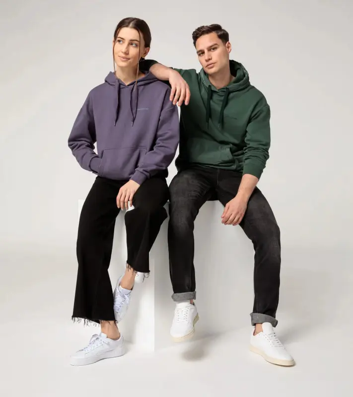 PORSCHE Unisex Hoodie Essential Svetr klokanka uni s kapucí a nápletem tmavší lahvově zelená