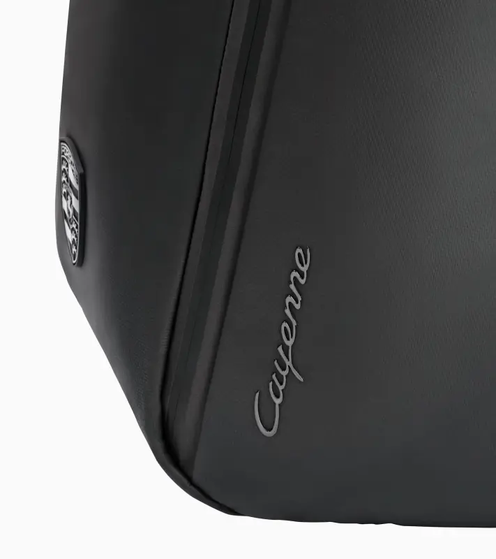 PORSCHE Cayenne backpack Batoh s rolovacím uzávěrem a prostorem pro notebook černá