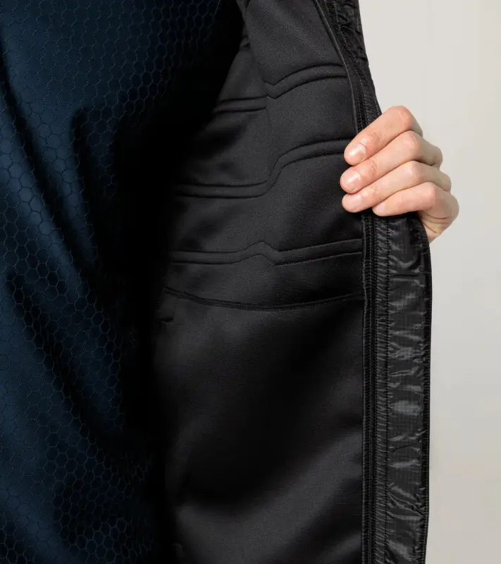 PORSCHE DESIGN Hybrid jacket Volnočasová bunda se stylovým vrstevním a vysokým límcem černá