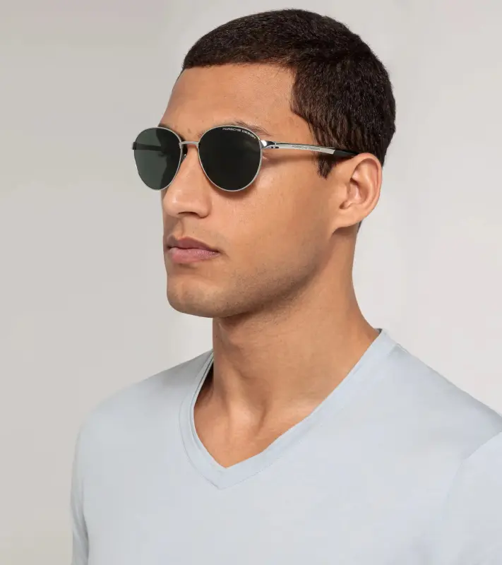 PORSCHE DESIGN Sunglasses P´8985 Sluneční brýle z titanu černopalladiové se zelenými skly