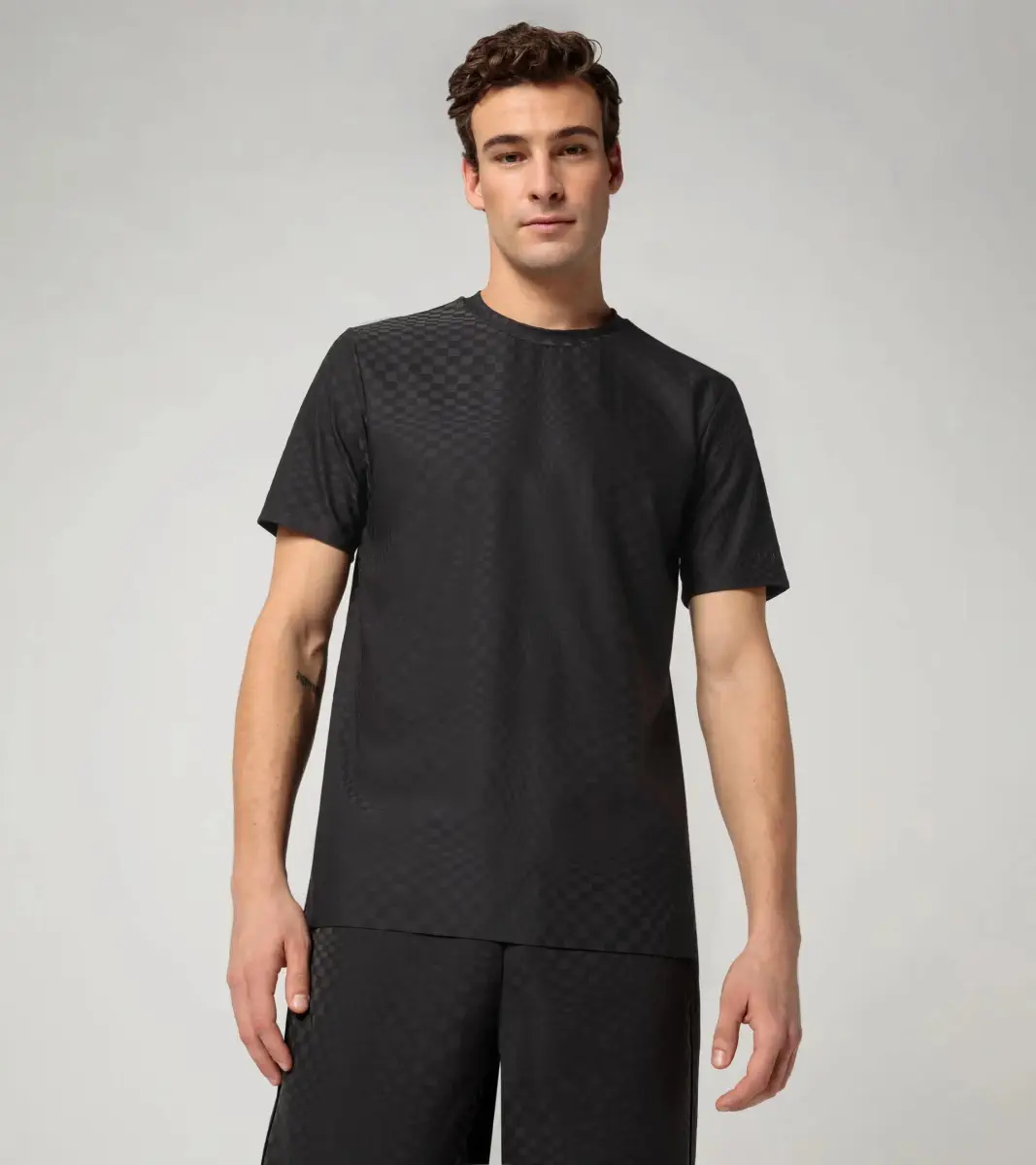 PORSCHE Jacquard T-shirt – 911 Spirit 70 žakárové tričko černé