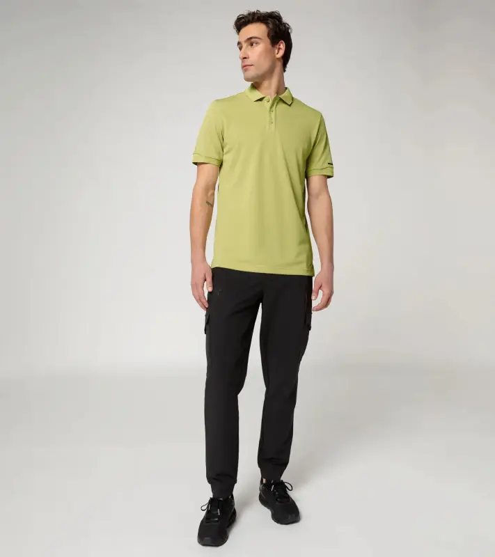 PORSCHE DESIGN Men's Polo Shirt Polokošile tričko s límečkem a knoflíčky jemně žlutá