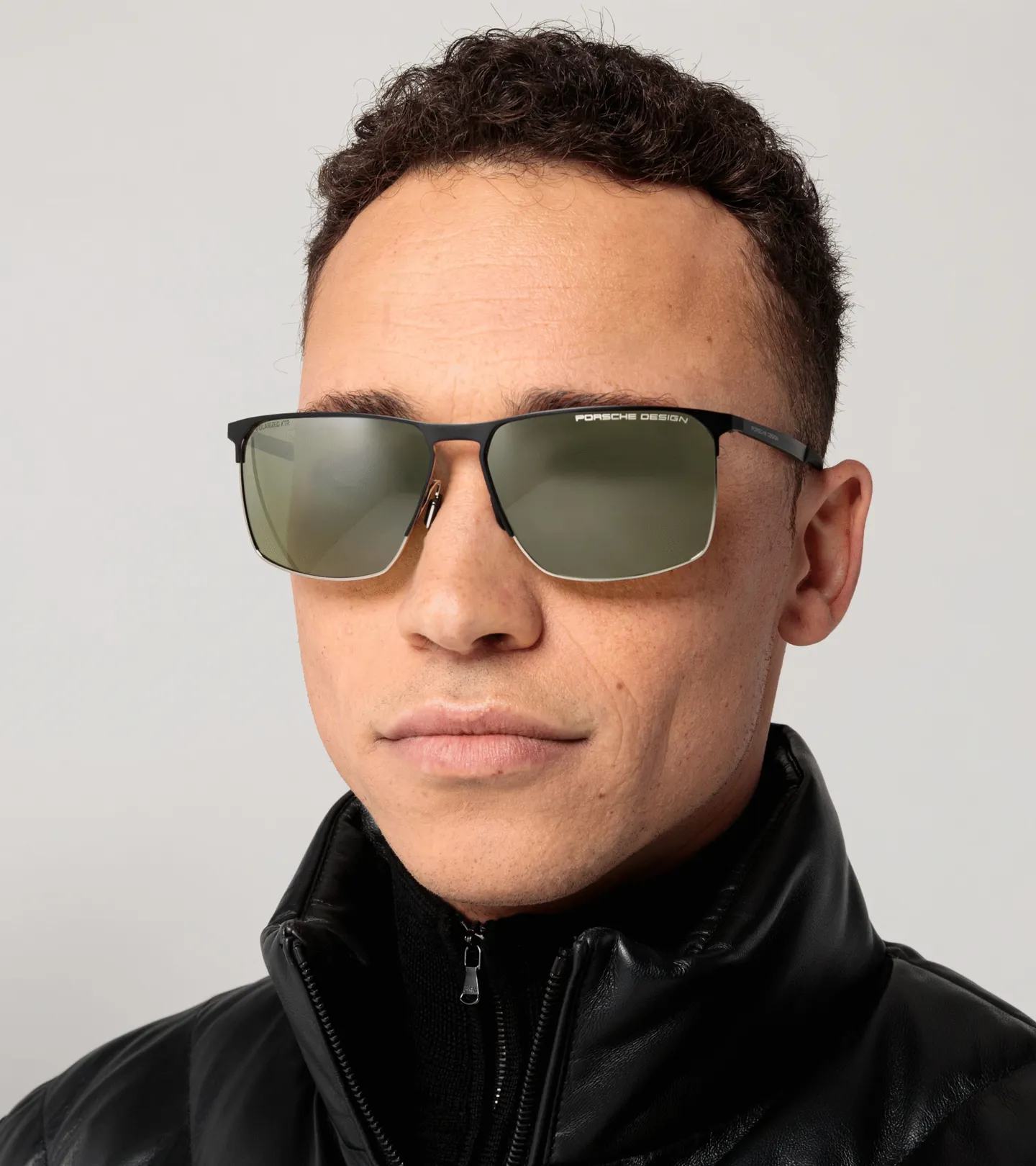 PORSCHE DESIGN Sunglasses P´8964 Sluneční brýle z uhlíkových vláken černošedá polarizovaná zelená skla v gradientu