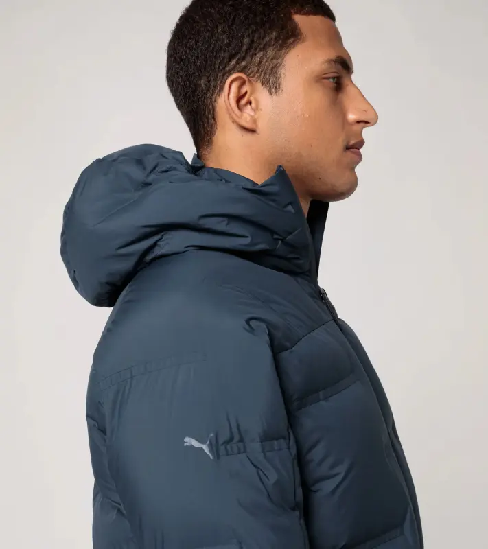 PORSCHE DESIGN Padded jacket Bunda prošívaná zimní s kapucí tmavě modrá