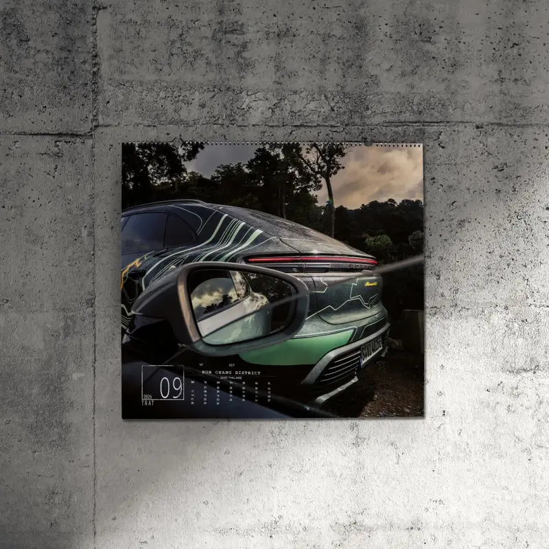 PORSCHE Calendar 2026 Thailand Kalendář nástěnný 2026 Thajsko