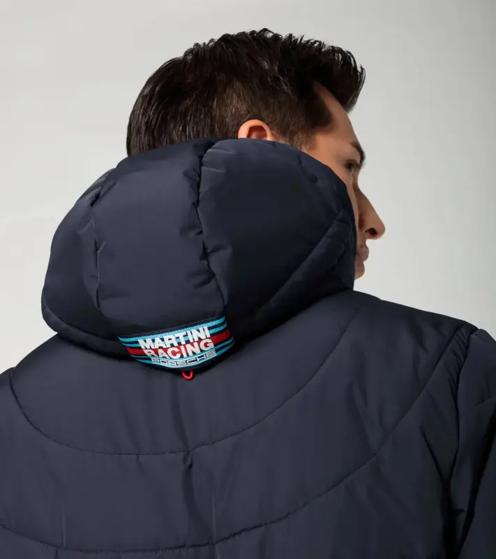 PORSCHE Quilted jacket MARTINI RACING® Bunda prošívaná doplněná detaily v ikonických barvách sportovních vozů tmavě modrá