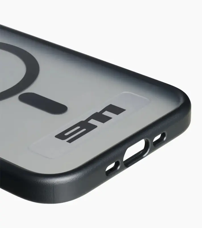 PORSCHE Snap-on case for iPhone® 17 Air Kryt mobilního telefonu iPhone 17 Air se znakem Porsche černý hliníkový rámeček