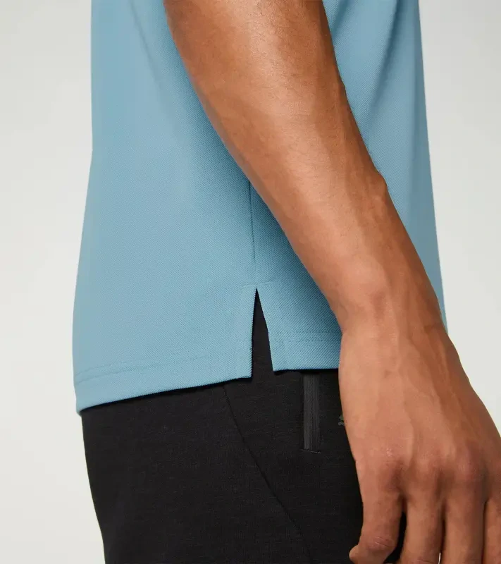 PORSCHE DESIGN Men's Polo Shirt Polokošile tričko s límečkem a knoflíčky s UV faktorem 30+ světle modrá
