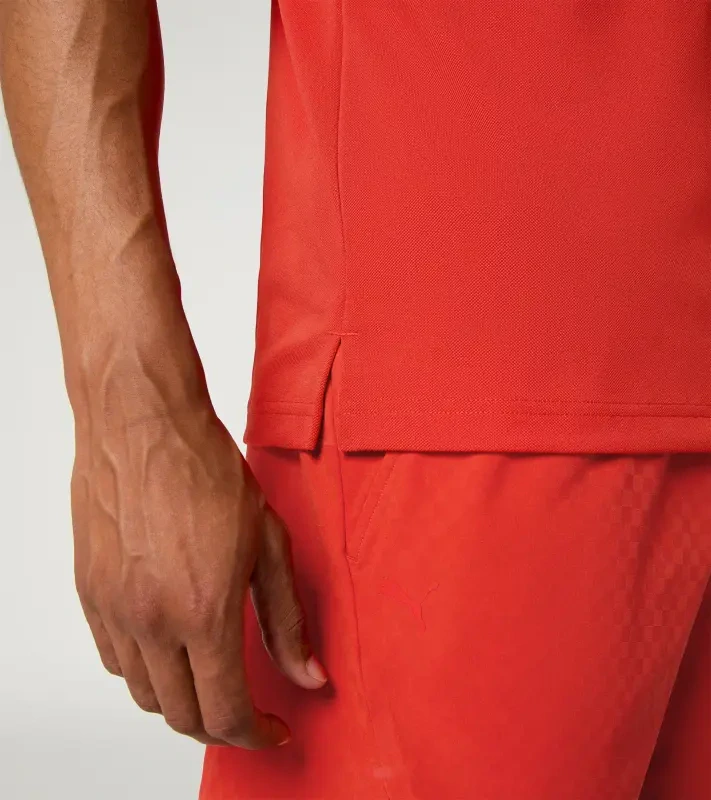 PORSCHE DESIGN Men's Polo Shirt Polokošile tričko s límečkem a knoflíčky s UV faktorem 30+ lávově oranžová