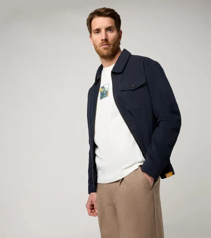 PORSCHE Jacket AHEAD Bunda UNI volnočasová sportovní klasického střihu tmavě modrá