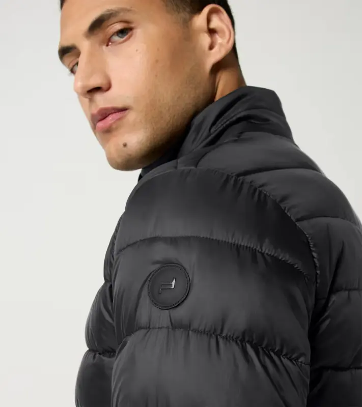 PORSCHE DESIGN Light Weight Jacket Bunda voděodolná odlehčená prošívaná se stojáčkem a logem černá