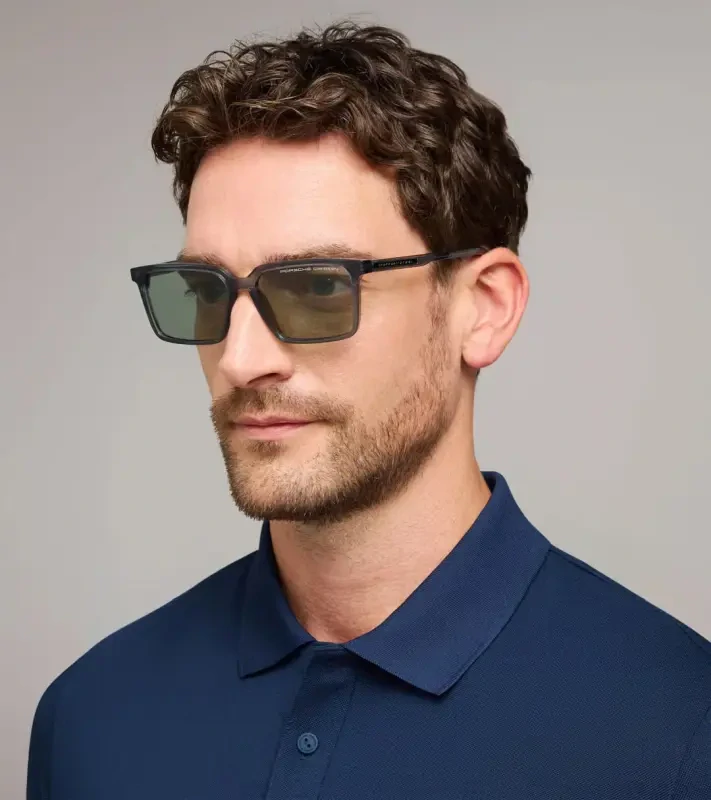 PORSCHE DESIGN P´86024 Sunglasses EDITION A #1 Uni Sluneční brýle nadčasového klasického tvaru zelenkavé poloprůhledné se světle zelenými skly