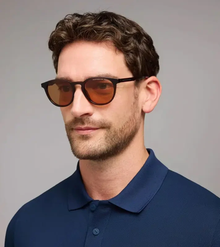 PORSCHE DESIGN P´86025 Sunglasses EDITION A #2 Uni Sluneční brýle nadčasového klasického tvaru hnědé se světle hnědými skly