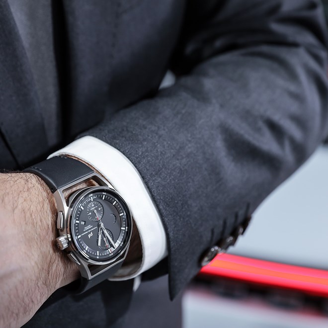 Porsche Design 1919 CHRONOTIMER FLYBACK Náramkové hodinky černá titanium