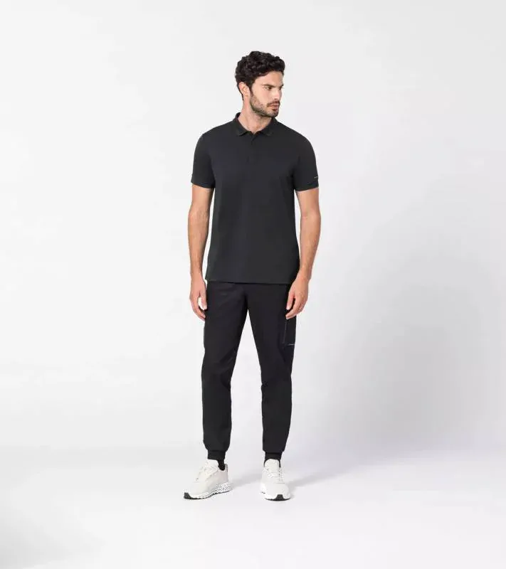 PORSCHE DESIGN Men's Polo Shirt Tričko s límečkem a knoflíčky černá