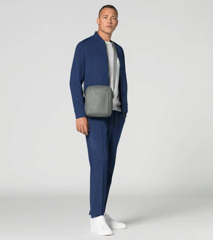 PORSCHE DESIGN Roadster Leather Shoulderbag XS Taška kožená malé velikosti přes rameno šedá