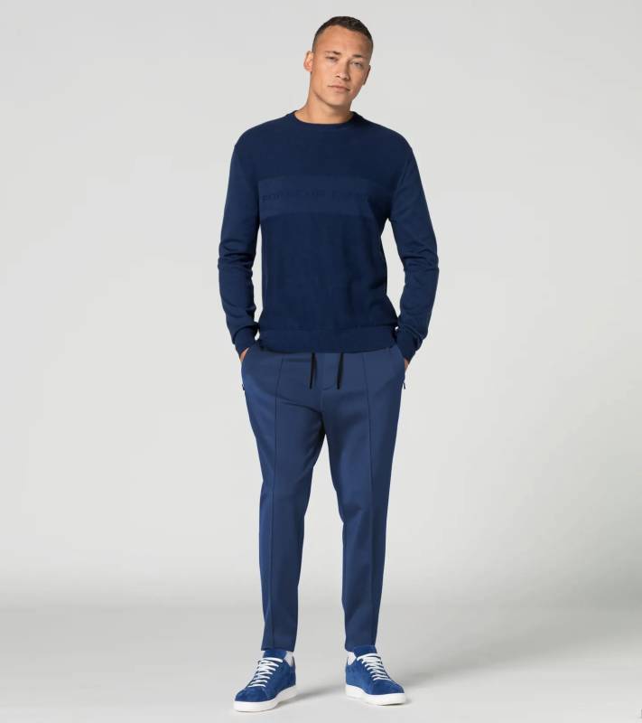 PORSCHE DESIGN Jacquard Logo Sweatshirt Mikina žakárová s logem modrá