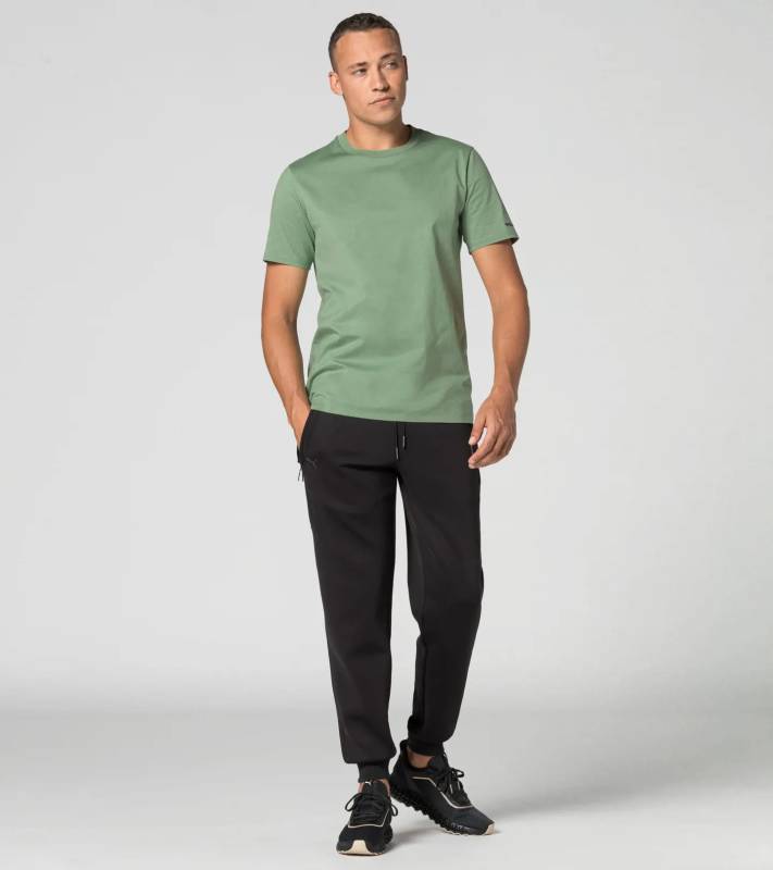 PORSCHE DESIGN Essential T-Shirt Tričko s kulatým výstřihem a logem zelená