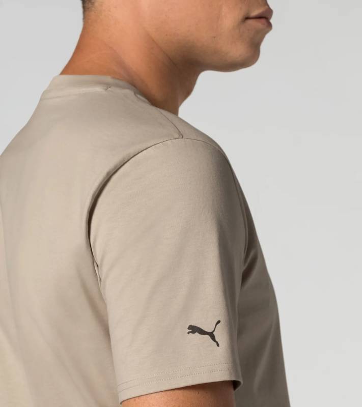 PORSCHE DESIGN Essential T-Shirt Tričko s kulatým výstřihem a logem béžová