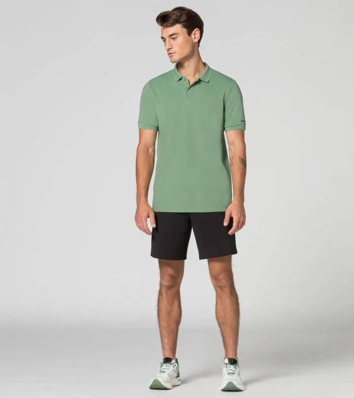 PORSCHE DESIGN Men's Polo Shirt Tričko s límečkem a knoflíčky zelená