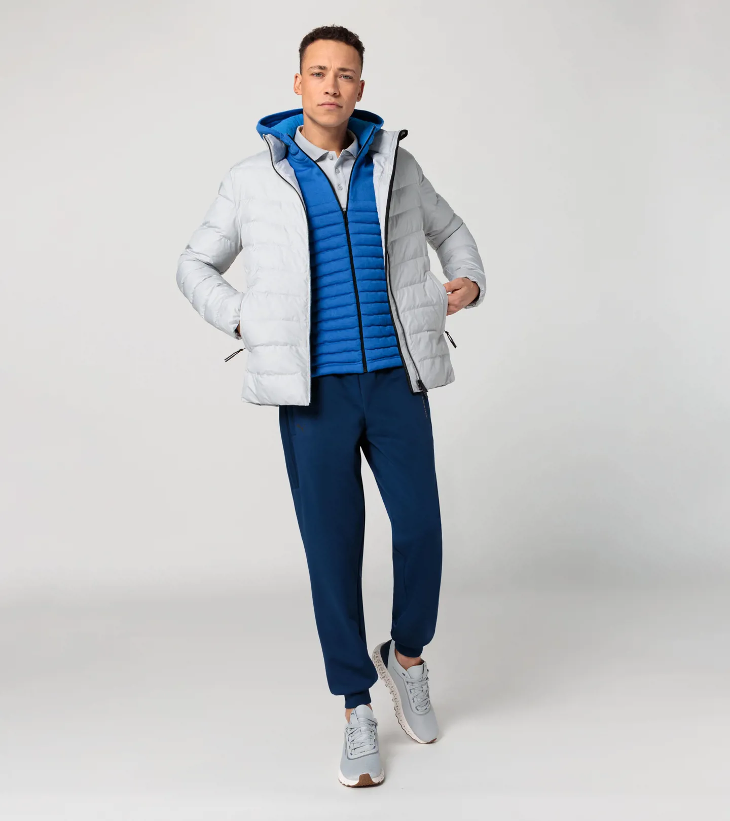 PORSCHE DESIGN Light Packable Jacket Odlehčená prošívaná bunda popelavě šedá