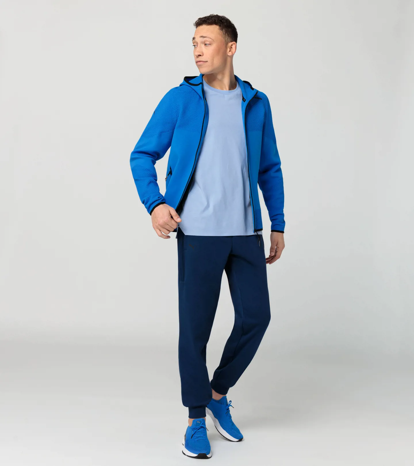 PORSCHE DESIGN EvoKNIT® Midlayer Jacket Mikina volnočasová lehká funkční ultra modrá