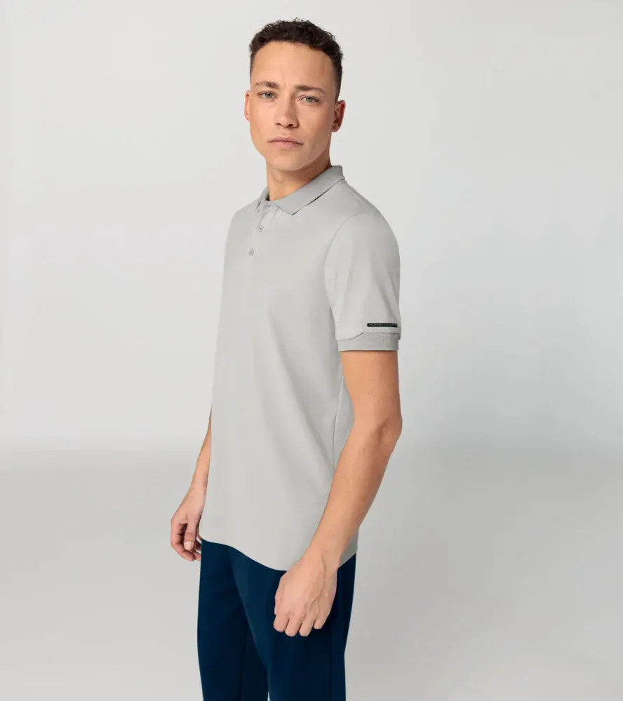 PORSCHE DESIGN Men's Polo Shirt Tričko s límečkem a knoflíčky popělavě šedá