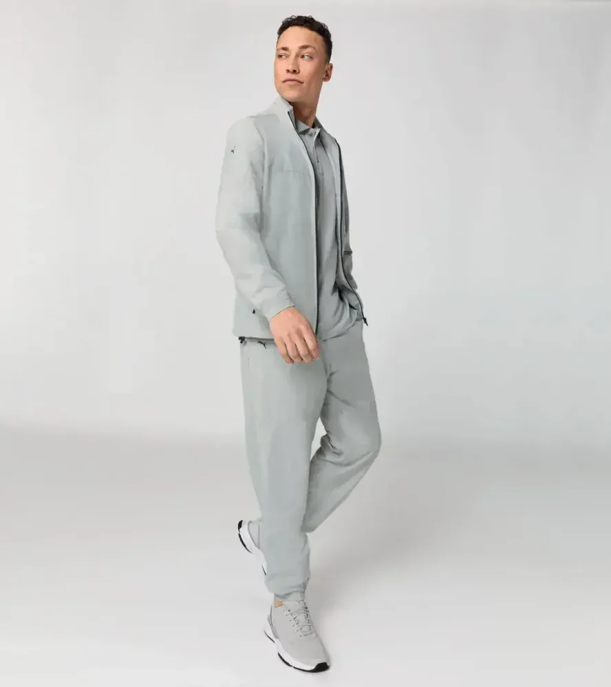 PORSCHE DESIGN Woven tech jacket Bunda tkaná sportovní tech funkční popelavě šedá