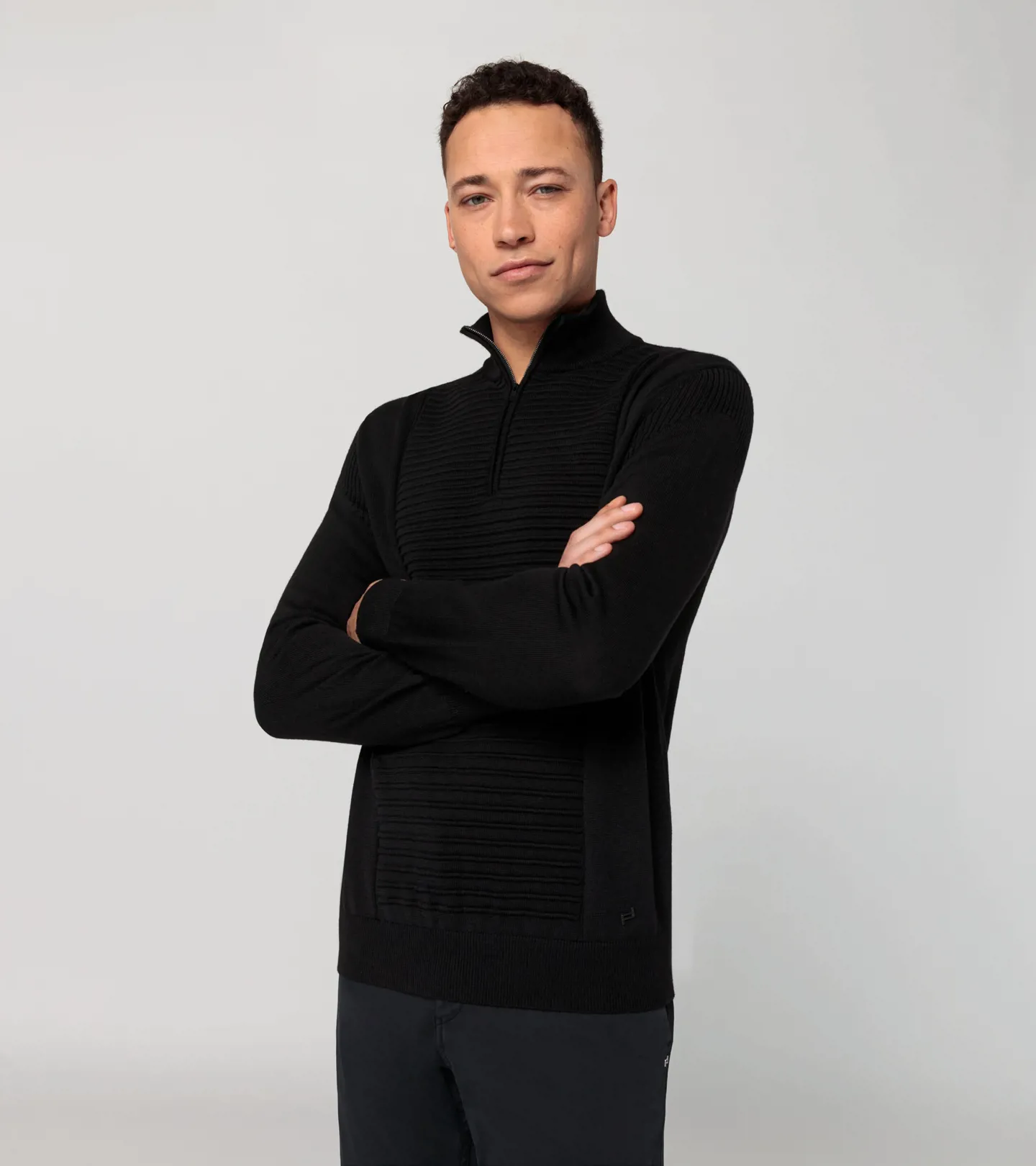 PORSCHE DESIGN Athleisure sweater Svetr módní volnočasový černá