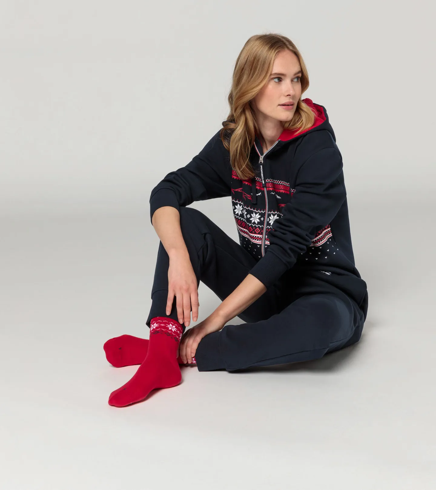 PORSCHE Unisex jumpsuit Christmas Kombinéza pro dospělé vánoční dekor tmavě modrá