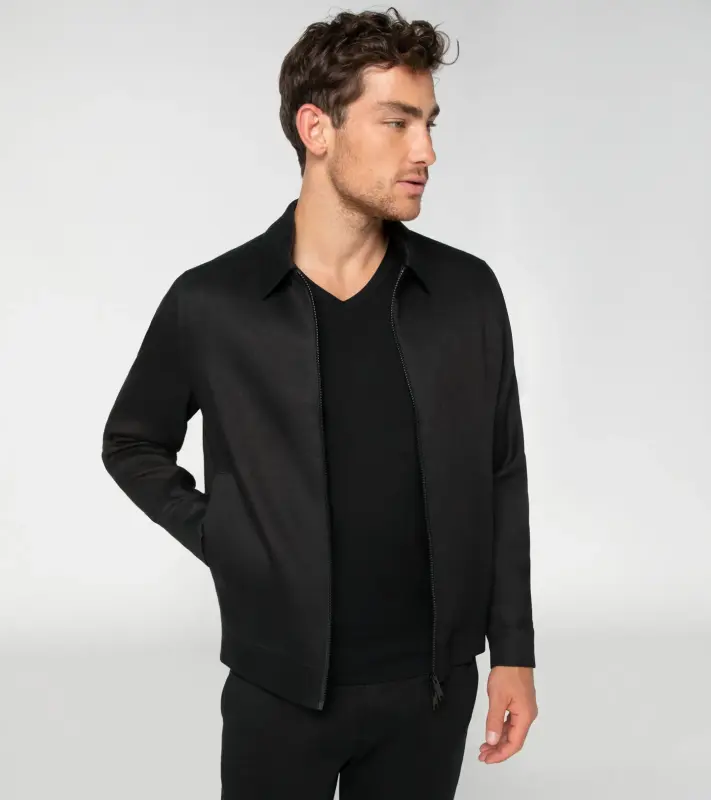 PORSCHE DESIGN Active driving blouson Lehká bunda s podšívkou pro jarní a podzimní období černá
