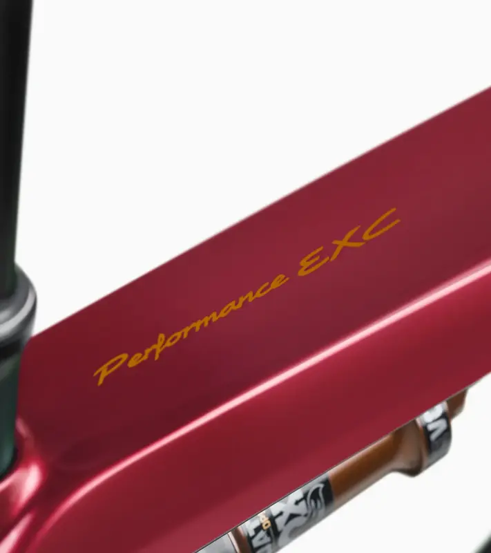 PORSCHE eBike Cross Performance EXC Jízdní horské elektrokolo karbonový rám karmínová červeň