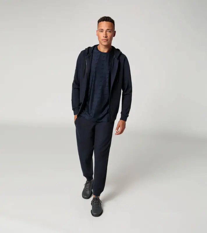 PORSCHE DESIGN Leisure jacket Bunda pro volný čas na zip a s kapucí námořní modrá