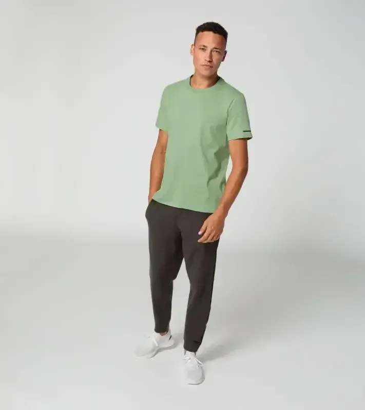 PORSCHE DESIGN Essential T-shirt Tričko sportovní s kulatým výstřihem a logem pastelová zelená