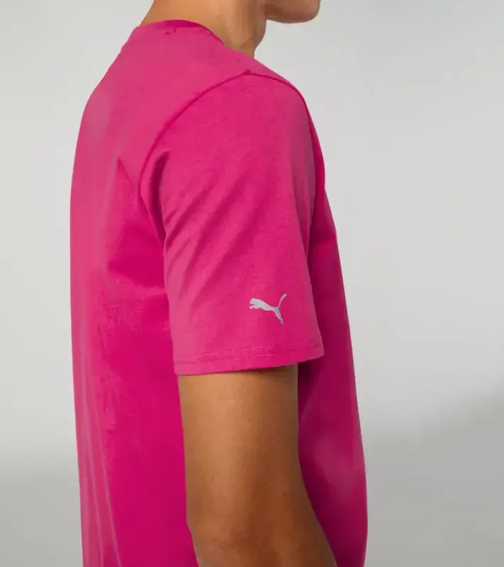 PORSCHE DESIGN Essential T-shirt Tričko sportovní s kulatým výstřihem a logem granátová růže