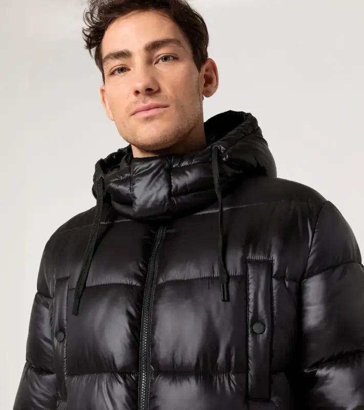 PORSCHE DESIGN Lightweight parka Bunda delší prošívaná odlehčená černá