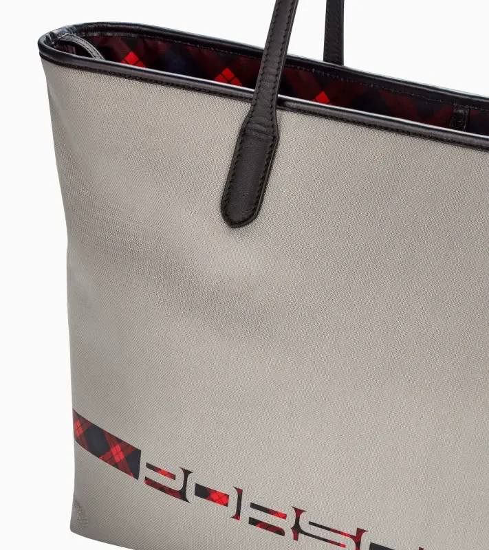 PORSCHE Shopper Turbo No. 1 Taška nákupní dámská doplněná o připínací kapsu na zip světle šedá