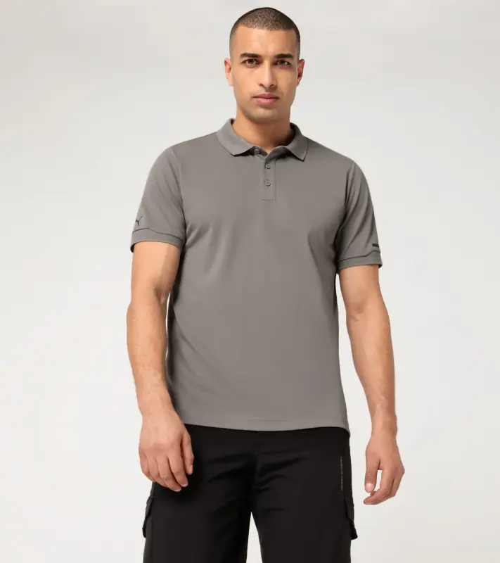 PORSCHE DESIGN Men's Polo Shirt Polokošile tričko s límečkem a knoflíčky šedá