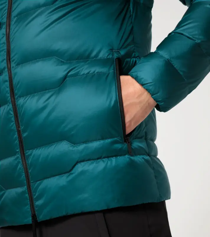 PORSCHE DESIGN Light Packable Jacket Bunda odlehčená sbalitelná prošívaná petrolejová zelená